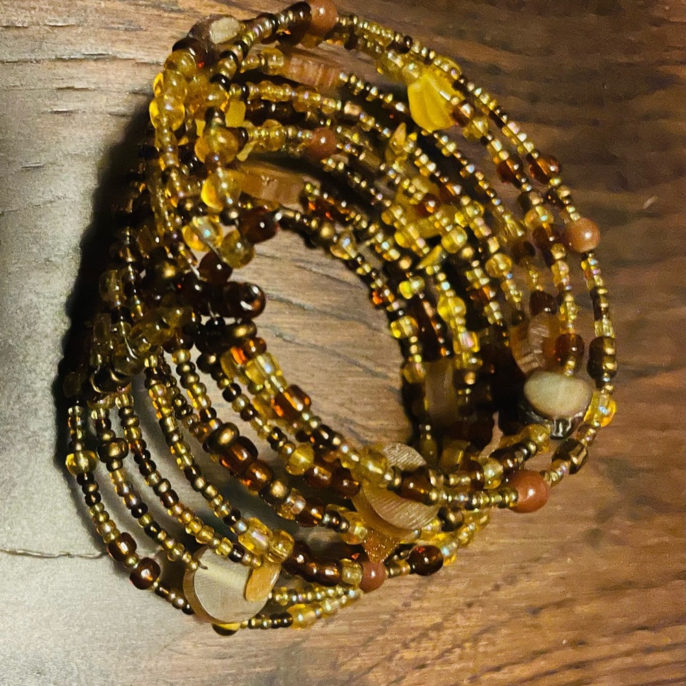 White House Black Market Cuff Beaded Bracket